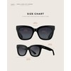 WearMe Pro Women's Polarized Large Square Sunglasses: Subtle Cat Eye