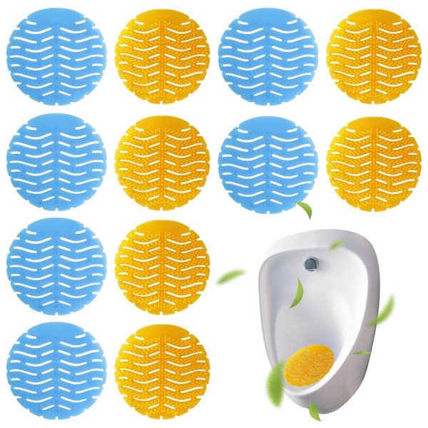 Vueinrg Pack of 12 Urinal Sieves with Scented Urinal Strainer