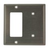 Leviton 2-Gang 1-Blank 1-DECORA (R) Brand (R)/GFCI Device Combination Wallplate,