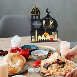 Risipu Ramadan Advent Calendar for Wall Door Decoration, Eid Countdown Calendar for Home, Ramadan Decorations for Home, Eid Mubarak Table Decorations (002)