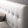 Modway Emily Tufted Button Faux Leather Upholstered Queen Headboard in