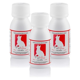 FeliMove Pack of 3 Cardio Heart Liquid (3 x 60 ml) – To Support Heart, Blood Pressure, Coagulation and Circulation | Especially for Cats with Omega-3 (EPA, DHA), Taurine, Carnitine, Crataegus