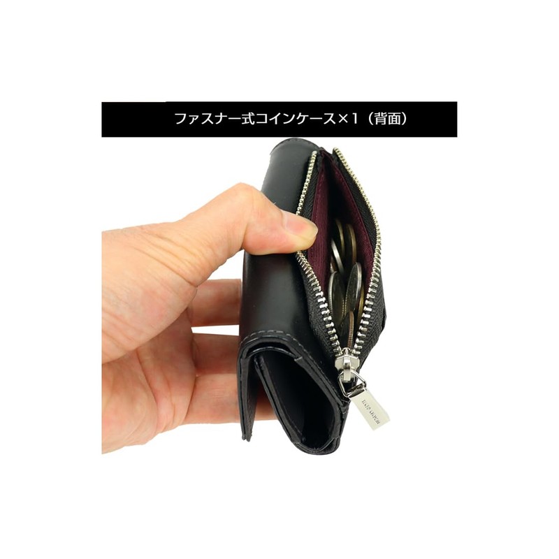 Pierre Cow Leather Key Case Wallet, Navy/Navy