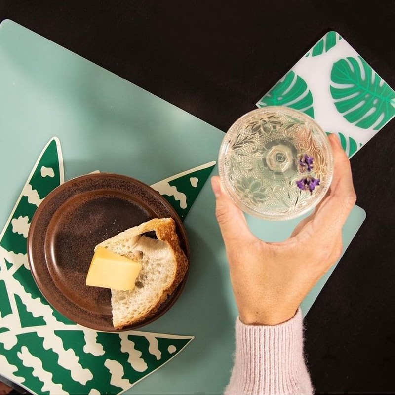 MODERN-TWIST Coasters 100% Food-Grade Silicone, Waterproof and Reusable, Conservatory, Set