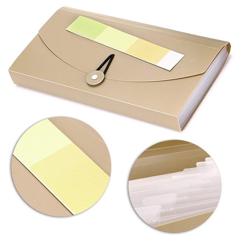 A5 A6 Expanding File Folder 13 Pockets Wallet Folder Receipts