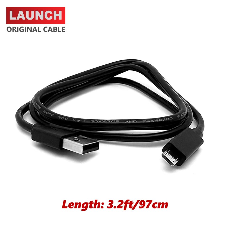 LAUNCH Original USB to Micro USB Charging Cable Replacement Connector