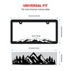 ZXFOOG Mountain License Plate Frames- Plastic Black Car Tag Holder