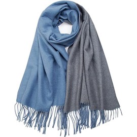 PFLife Scarf Women Cashmere Scarf 80''*27'' With Box Red Winter Pashmina Shawl Thick Oversized Wraps Scarves (blue)