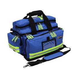 Kemp USA 17.5" Royal Blue, Black, and Yellow Green Large Professional Trauma Bag