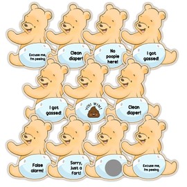 QZCYU 96pcs Winnie Baby Shower Scratch Card Games, Baby Shower Prizes Winner Gifts for Guests, Scratch Off Poop Game