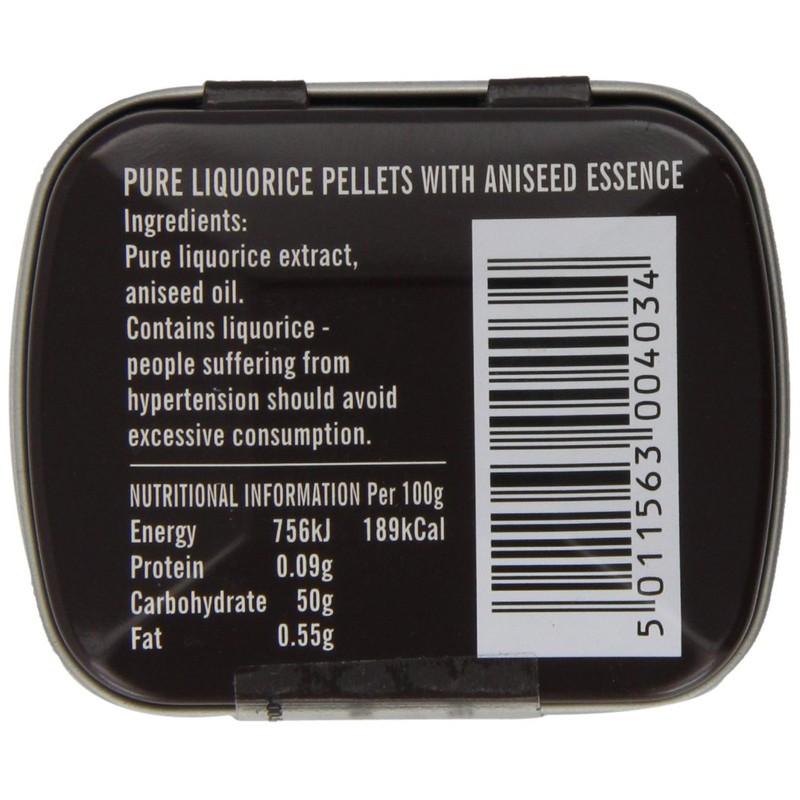 Simpkins Nipits Aniseed Liquorice Pellets Tins 14 g (Pack of