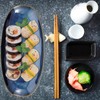 Cabilock Ceramic Serving Platters Ceramic Sushi Plate Japanese Style Oval