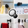 POPPSTAR Round Magnetic Hooks Matte Black - Set of 4