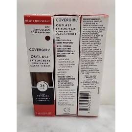 COVERGIRL 3-Covergirl Outlast Extreme Wear Concealer #877 Deep Golden- Full Coverage