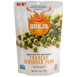 Bhuja Snacks Crunchy Seasoned Peas Gluten Free -- 7 oz Pack of 2