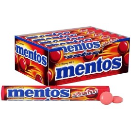 Mentos Mint Chewy Roll, Cinnamon, Non-Melting, Party, 1.32 oz (Pack of 15)