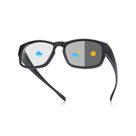 TINHAO Dimming & Polarized Sunglasses, Wellington Frame, Perfect for Driving, Fishing, Golf, Bicycle, UV400 Protection, Polarizing Filter, Auto-Dimming Lens, TR90 Ultra Lightweight Frame, Includes a