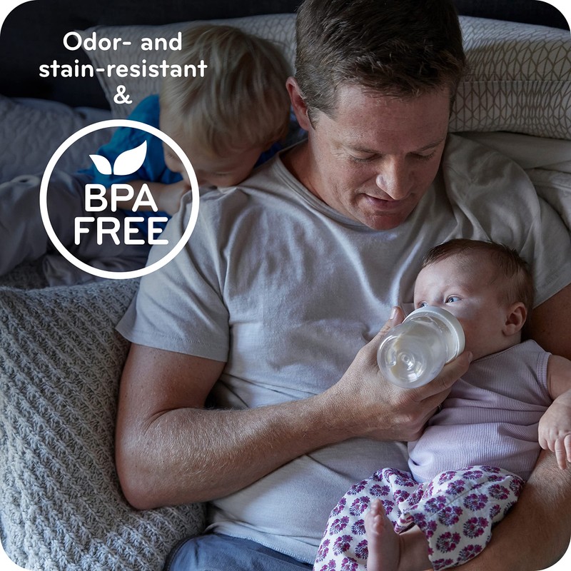 NUK Simply Natural Baby Bottle with SafeTemp, Anti-Colic Vent, and