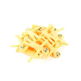 STRETCHY SMILEY MEN - 12 PACK - Smile Men Toys Novelty Stretchy Smiley Face People Stress Relief Fidget Toys for Kids and Adults (Yellow)