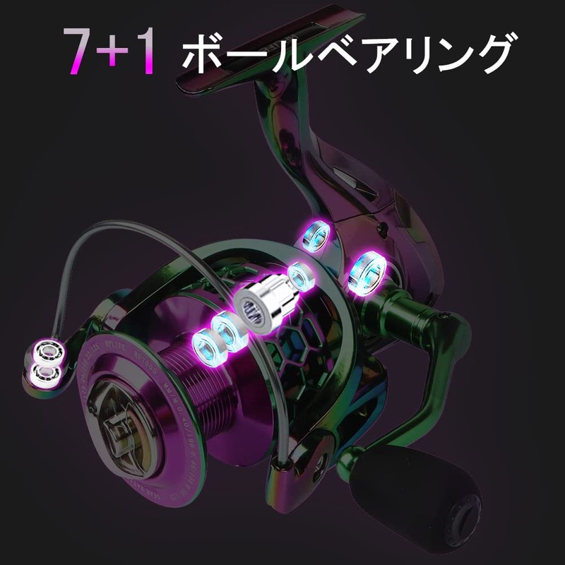 HappyLife Spinning Reel, Fishing Tool, Colorful Smooth Winding, Maximum Drag