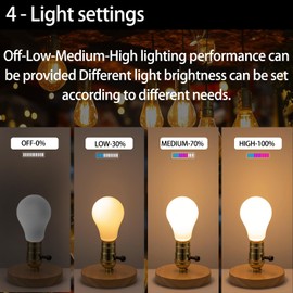 4-Stage Lamp Holder Replacement Kit, E26 Threaded Base, Turn Knob for Strong/Medium/Weak/Off Light Settings, Antique, Kit for Lamp Repair with 10ft Cord DIY Lamp (Vintage Brass Color)