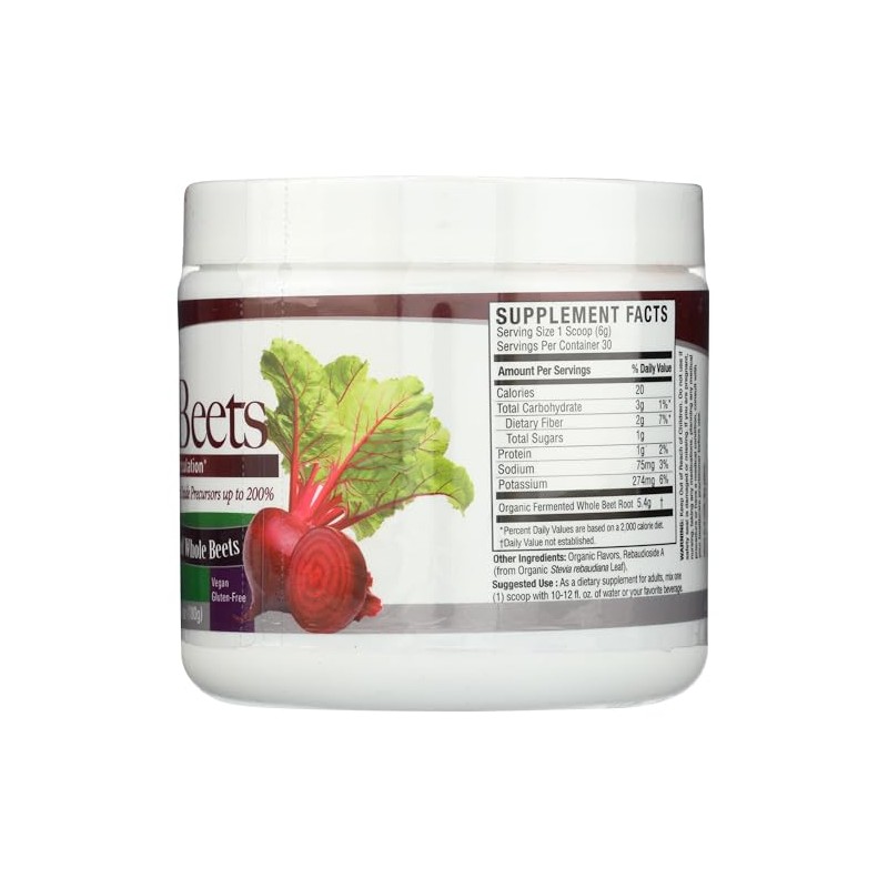 Nature's Answer Whole Beet Root Powder-Organic & Fermented - Super