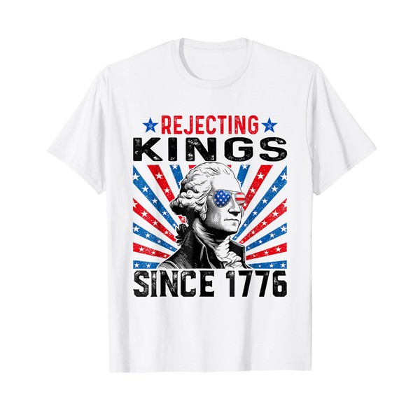 Rejecting Kings Since 1776 Distressed USA Flag Vintage T-Shirt