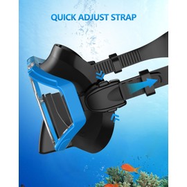 W WSTOO Swim Goggles with Nose Cover,Latest HD 3-Window Wide Vision Lens Snorkel Mask Anti-Fog&Leak for Adults Youth and Kids Swimming Snorkeling Diving