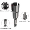 Saipor 5 Pieces Power Wing Nut Driver, 1/4 Inch Hex