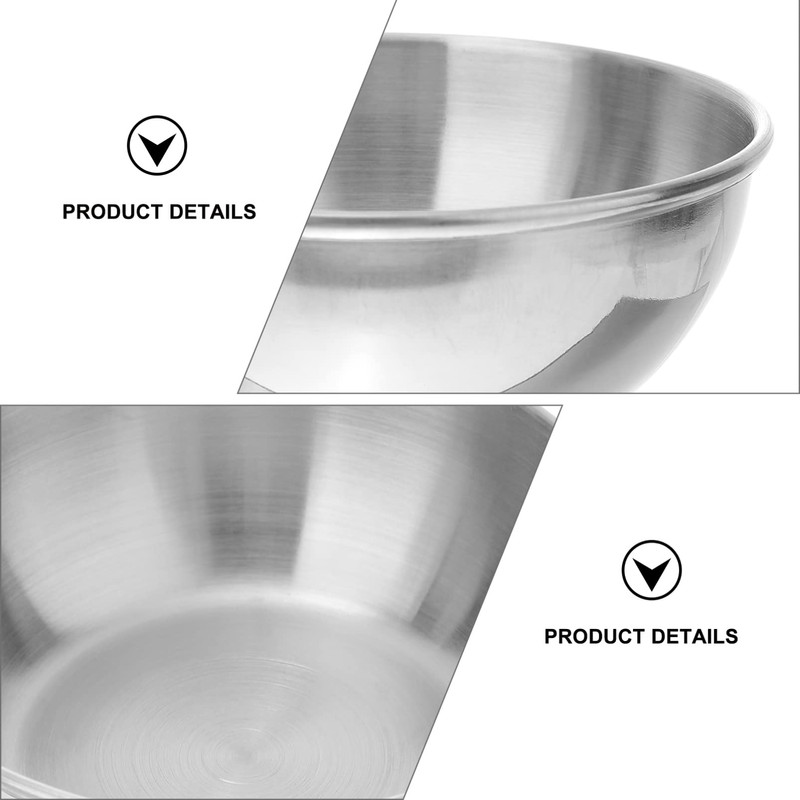 Operitacx 6Pcs Stainless Steel Metal Bowl Steel Plates Mini Stainless