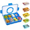 Divided Snack Serving Tray with Lid and Handle Travel Snackle