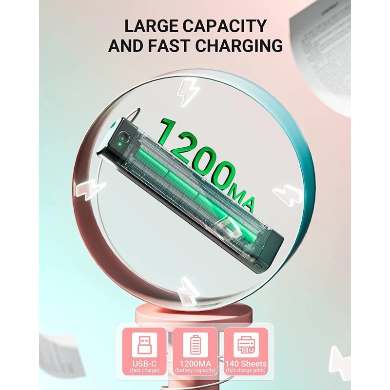 Phomemo M08F Original Portable A4 Legit Bluetooth Printer for Travel