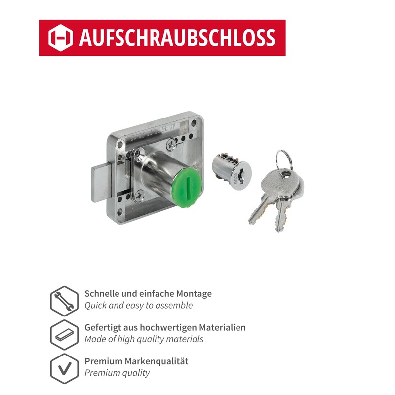 Gedotec Security Cabinet Lock with Key | 1 Set Furniture