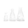 Glass Narrow Mouth Erlenmeyer Flask Set (FGSET3) - 3 Sizes