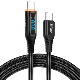 AICase 240W USB C to Type C Fast Charger Cable Two-Way Charging Cord with LED Display