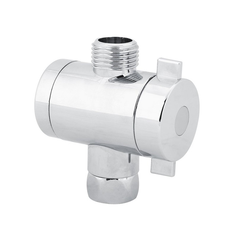 G1/2 3 Way Shower Head Diverter Valve Connector Adapter Universal