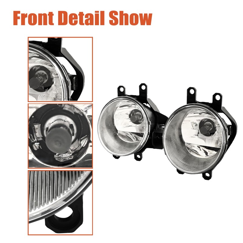 labwork Fog Lights Left and Right Side Assembly Replacement for