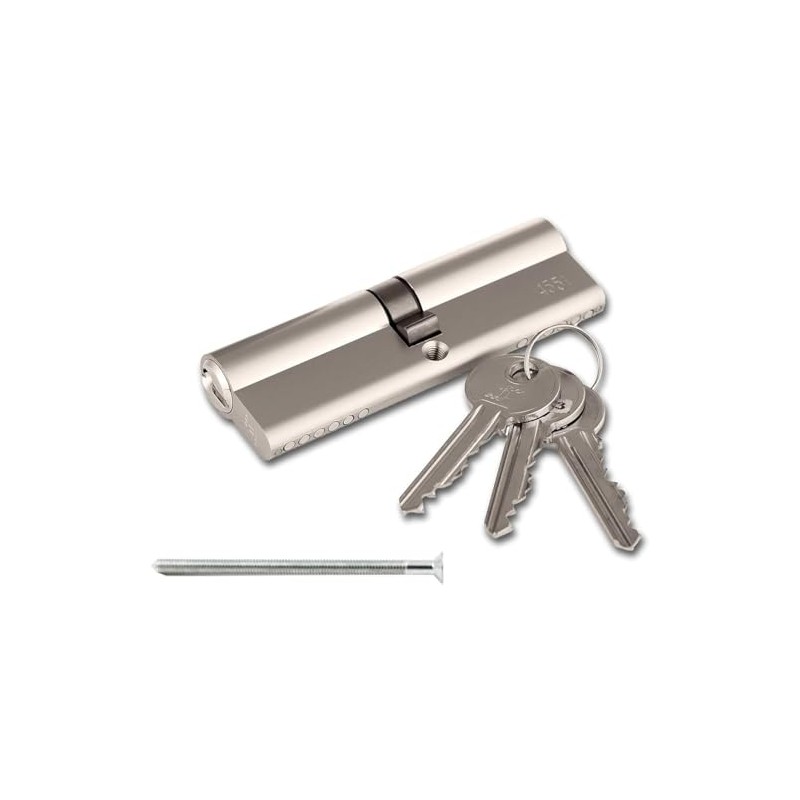 Chrome 45/55 Euro Cylinder Lock (100mm), Euro Door Barrel Lock