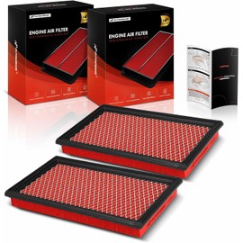 A-Premium 2PCS Filtros de Aire de Motor Preengrasados de Alto Rendimiento