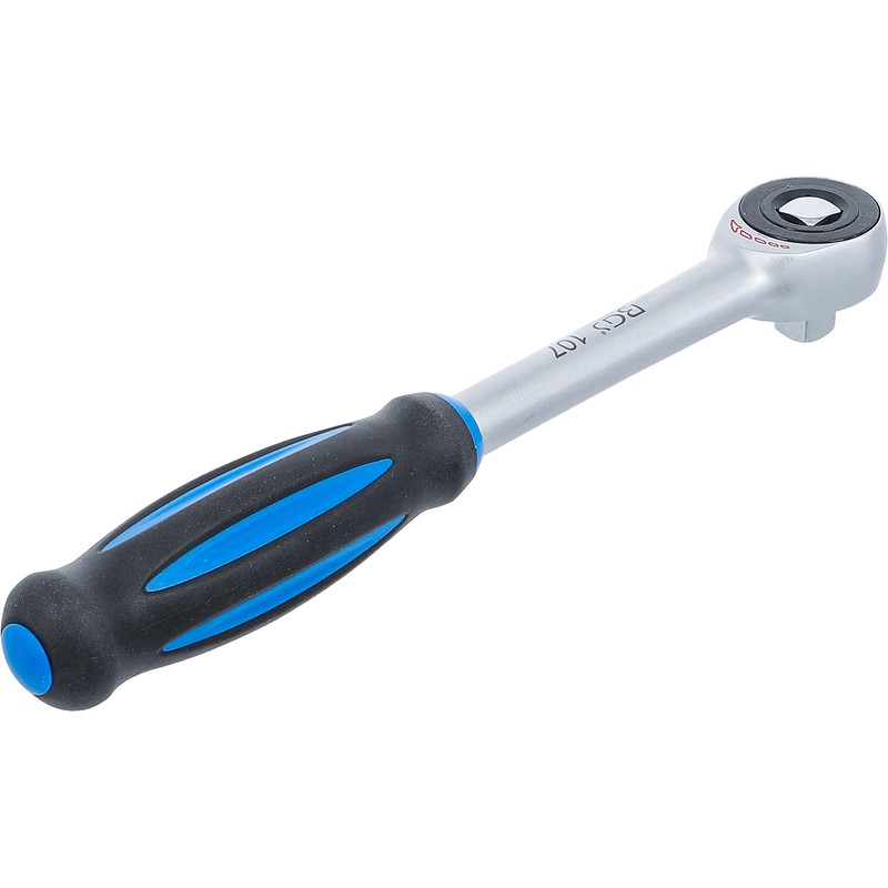 BGS 107 Reversible Ratchet with Spinner Handle, Silver/Black/Blue, 1/2-Inch
