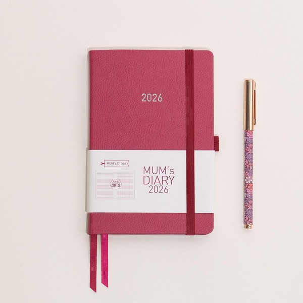 MUM's Diary 2026 (Raspberry) - Medium sized 2026 diary -