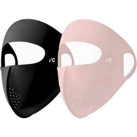 Reusable Face Mask, Black, Breathable Design with Ventilation Holes (Black Pink)