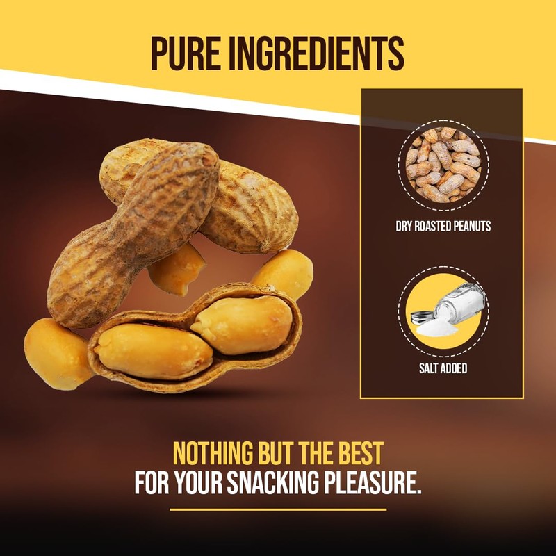 Barcelona Nut Inshell Peanuts Salted & Dry Roasted Bags |