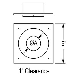 DuraVent 3PVP-FS, Diameter: 3", Clearance: 1", Black