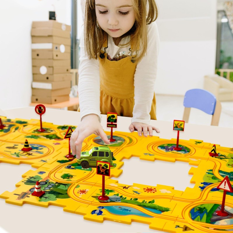 4 Year Old Boy Birthday Gift, Puzzle Racer Kids Car