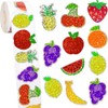 Fruit Stickers,Holographic Fruit Stickers 500PCS Per Roll