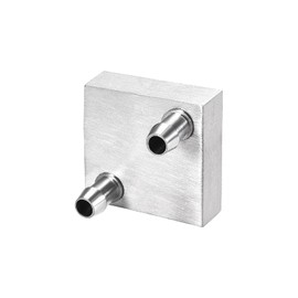 DMiotech 1 Pack 40 x 40 x 12mm Aluminum Water Block Computer Cooling Polished Radiator with Upward Spout for PC Cooler