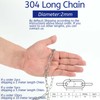 2 Meter Stainless Steel Chain 2mm Heavy Duty Link Chain