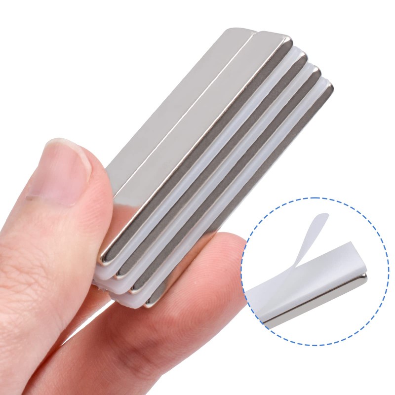 4pcs Super Strong Neodymium Magnets, 50x10x3mm Strong Rectangular Magnets,Large Long