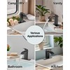 Midanya Bathroom Faucet with Waterfall Spout, Single Hole or 3-Hole